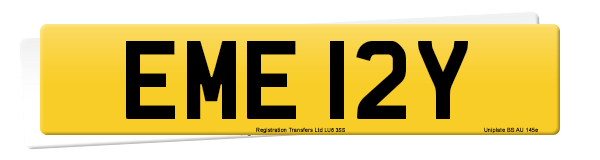 Registration number EME 12Y